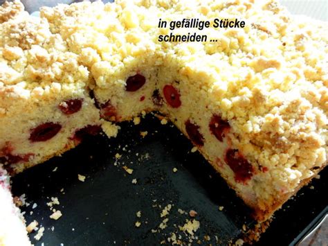 Ruhrteig aprikosen streusel kuchen ruhrteig christkranz statt stollen rezepte fur eierlikorkuchen sind wunderbar saftig einfach zu backen und trotzdem super lecker. Rührteig: KIRSCHSTREUSEL - KUCHEN (Sauerkirschen) - Rezept ...