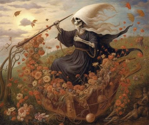 Premium Ai Image The Representation Of Death As A Whimsical And Magi