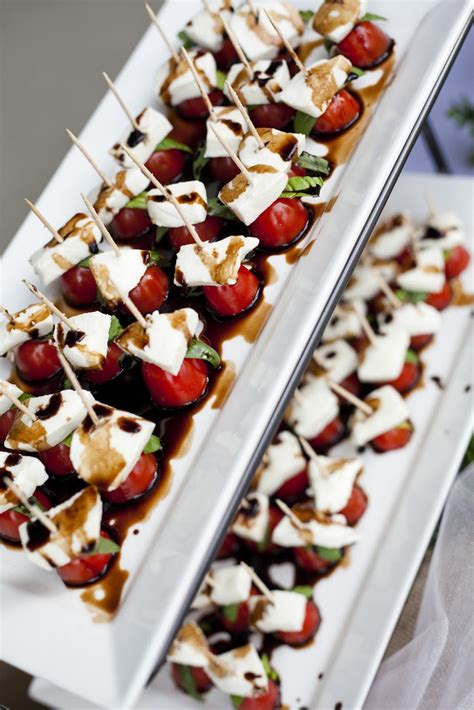 Cold appetizers for wedding cocktail hour. capreze | Summer wedding menu, Cocktail hour food, Wedding ...