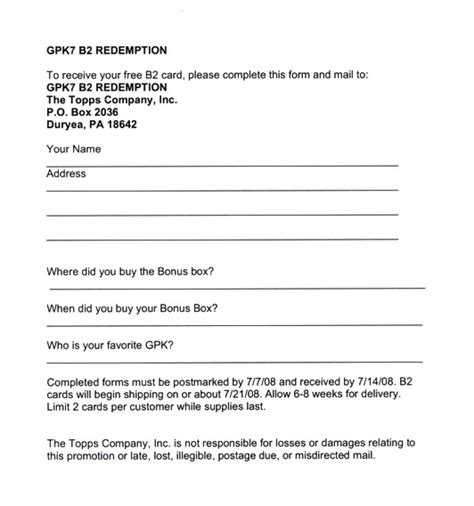 B2 Notice & Redemption Letter