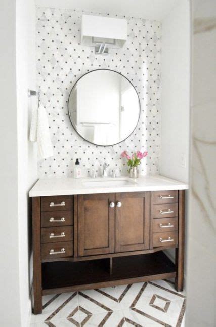Bath room makeover wallpaper vanities 43+ ideas | Beautiful tile