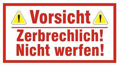 Du schaust in den spiegel. 240 - 480 - 960 Versandetiketten Achtung Vorsicht Glas - 5 Sorten