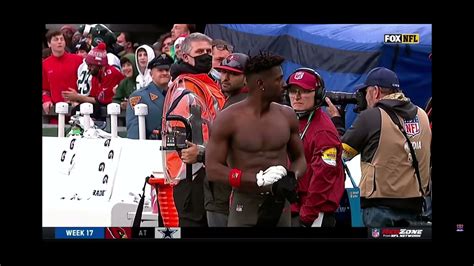 Antonio Brown GETS CUT By Tampa Bay Freaks Out On Bench YouTube