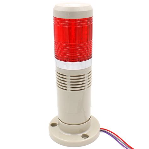 Baomain Alarm Warning Flashing Light 110v Ac Industrial Buzzer Red Led