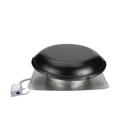Air Vent 1500 Cfm Black Galvanized Steel Electric Power Roof Vent In