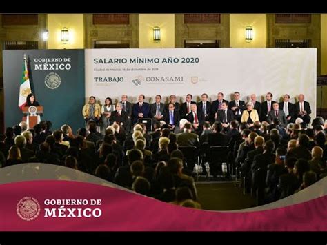 El salario mínimo en colombia para el 2020 será de $980.657, es decir 6 % más que en el 2019 (alza integrada que incluye el auxilio de transporte), según el decreto emitido este jueves por el presidente. Salario Mínimo año 2020 | Gobierno de México - YouTube