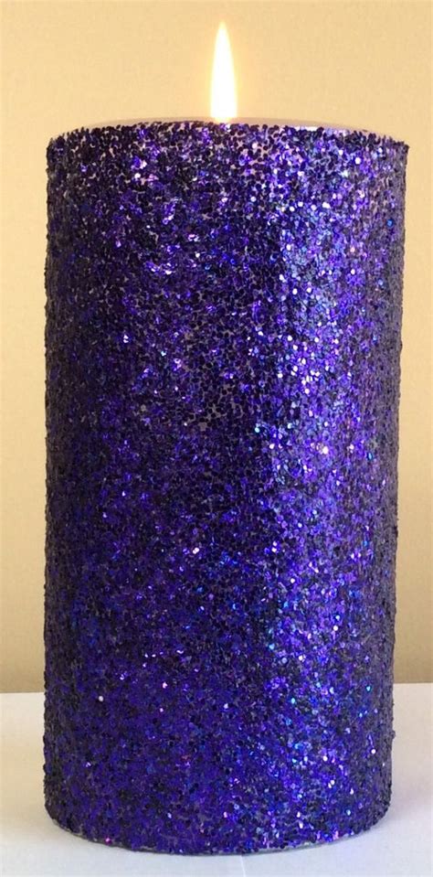 Purple Glitter Candle Glitter Candles Purple Glitter Candles