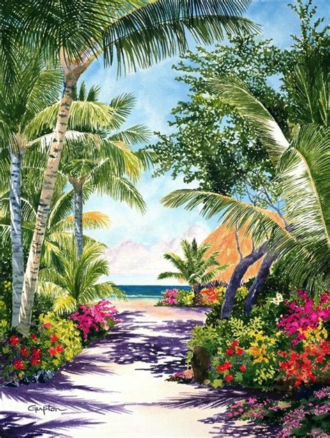 Pin By Techxray On Paradise Tropical Painting Tropical Artwork