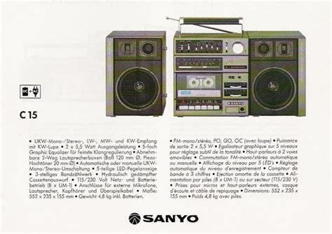 Sanyo C15 Stereo Compo System Vintage Electronics Sanyo Radio