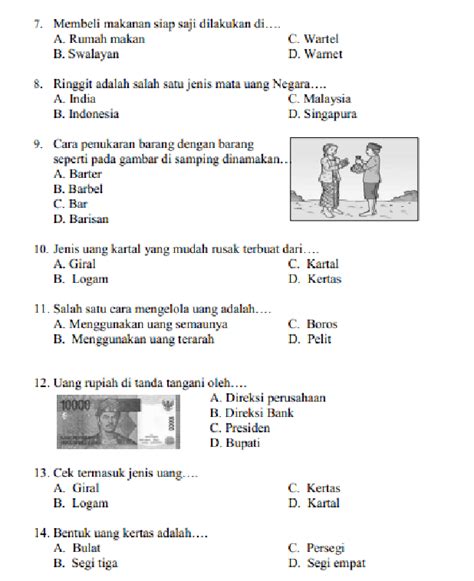 SOAL DAN JAWABAN LATIHAN UKK UAS PAT IPS SD MI KELAS 3 SERBA SERBI GURU