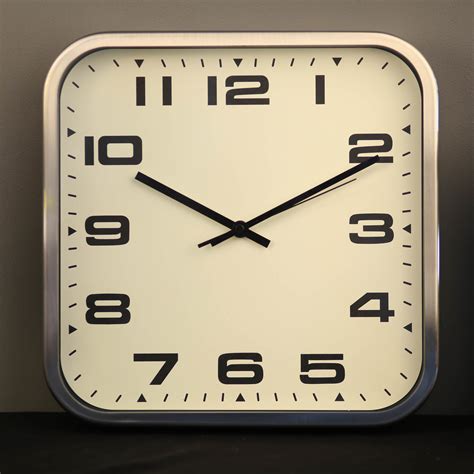 Free Shipping On Tfa Germany Square Metal Wall Clock Silver 30cm
