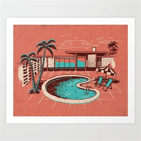 High resolution official theatrical movie poster (#1 of 2) for palm springs (2020). PALM SPRINGS POOL Art Print | Pool art, Art prints, Wall ...