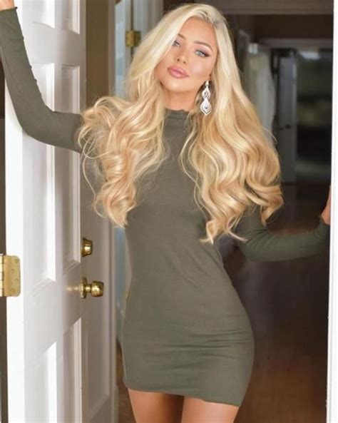 Sneeit Long Hair Styles Blonde Beauty Babe Dress