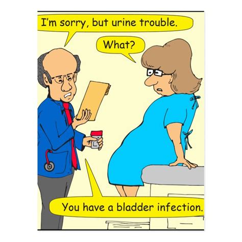662 Urine Trouble Pun Cartoon Postcard