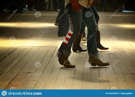 Legs Close Up Of Traditional Western Folk Music Dancers Stock Image