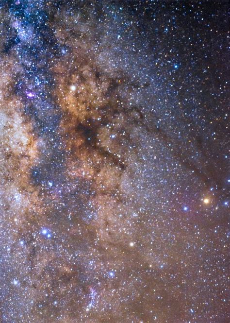 Clearly Milky Way On Night Sky With A Million Star Stock Photo Image