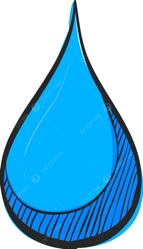 Color Sketch Icon Water Drop Splash Raindrop Water Vector Splash