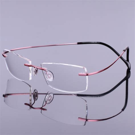 Lightest Flexible Pure Titanium Rimless Brand Eyeglasses Frames Men My Xxx Hot Girl