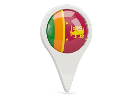 Round Pin Icon Illustration Of Flag Of Sri Lanka