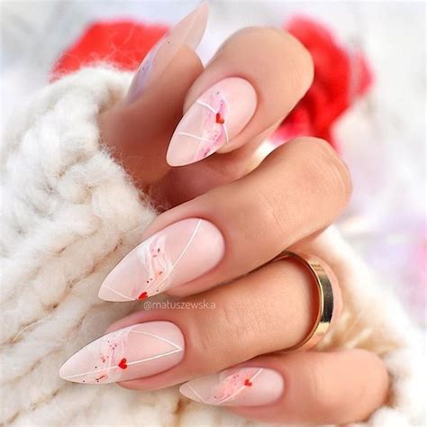 Heart Nail Designs Valentine S Day Nail Designs Almond Nails Designs