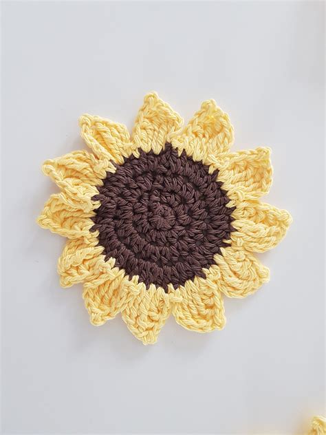 Sunflower Coaster Crochet Free Pattern Ad Read Customer Reviews And Find