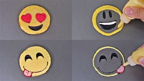 Emoji Pancake Art Heart Eyes Crazy Smile Face Youtube