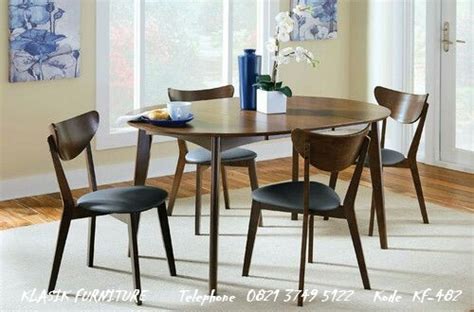 set meja makan minimalis jati murah klasik furniture jepara klasik