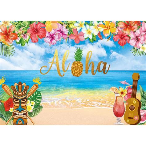 Buy Allenjoy X Ft Summer Aloha Luau Party Backdrop For Tropical