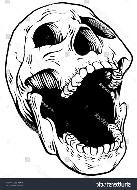 Open Mouth Skull Drawing Skull Open Mouth Drawing Bocmacwasuau