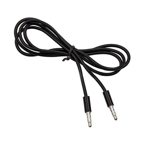 1m Pro Black 4 Pole 35mm Jack Male To Male Stereo Audio Aux Cable F