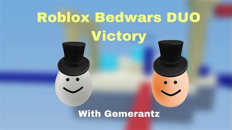 Roblox Bedwars Duo Victory Youtube