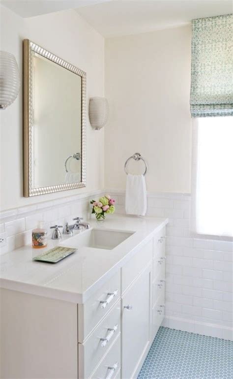Today penny tiles have hit the design jackpot — likely because they look great in nearly any this bathroom has a gorgeous translucent chair rail where the penny tile terminates. Glass Penny Round Tile - Foter (With images) | Penny tiles ...