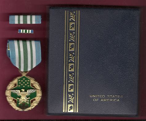 Joint Service Commendation Award Medal In Case With Ribbon