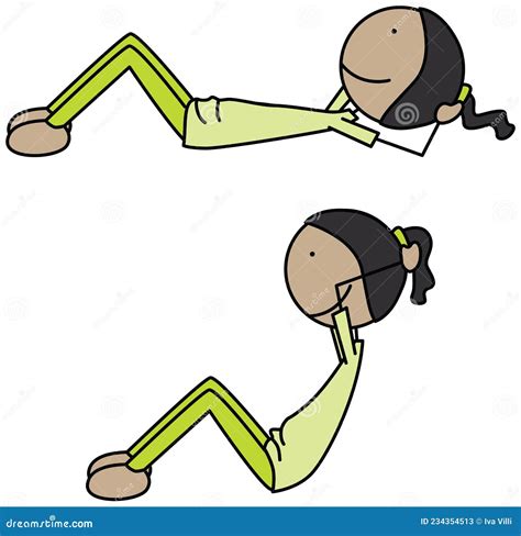 Happy Kid Exercises Stock Vector Illustration Of Fitness 234354513