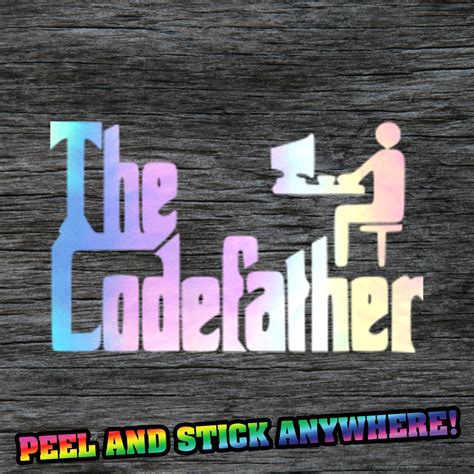 The Code Father Funny Coder Programming Decal Vinyl Car Etsy