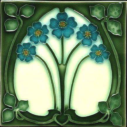 Glatte randfliesen mit einer oder zwei gerundeten kanten sowie als halbformat oder riemchenformat dekorfliesen des jugendstil artdeandra | Jugendstil blumen, Fliesen im jugendstil ...