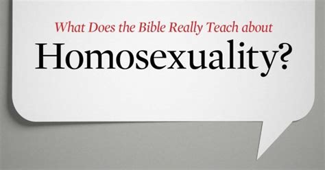 A Biblical View Of Homosexuality World