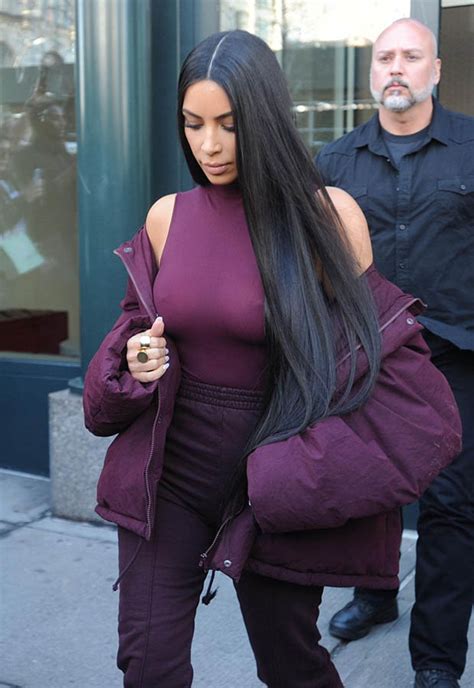 Kim Kardashian Back To Her Breast As She Flashes Nipples In Top Daily