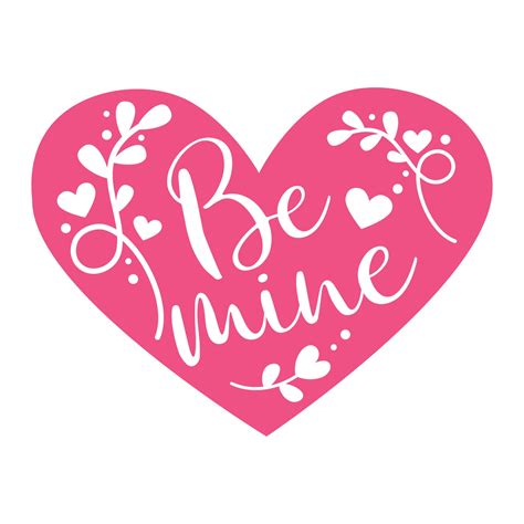 Be Mine Svg Heart Svg Valentines Day Svg Png Dxf Cutting Etsy