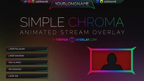 Simple Chroma Stream Overlay - Twitch Overlay