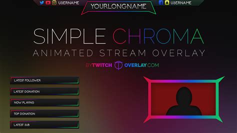 Free twitch overlay, streaming screens, twitch alerts, and free twitch panels. Simple Chroma added to Premium Downloads - Twitch Overlay