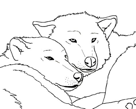 Wolf Couple Lineart 1 By Bambiiie On Deviantart
