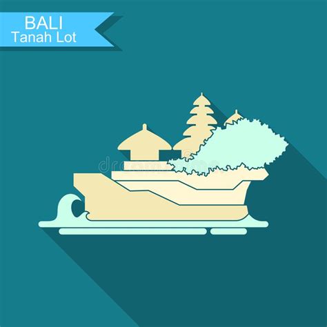 Bali Indonesia Icons Set Attractions Flat Design Tourism In Bali