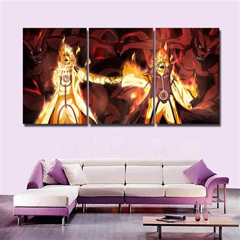Hot Sel 5 Piece Wall Art Canvas Painting Naruto Cuadros Paintings On