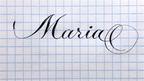 How To Write The Name Maria In Beautiful Handwriting Youtube