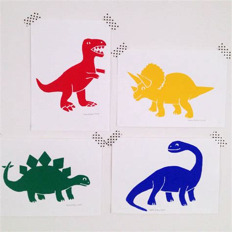 Dinosaurs Prints For Childrens Room By Hello Dodo