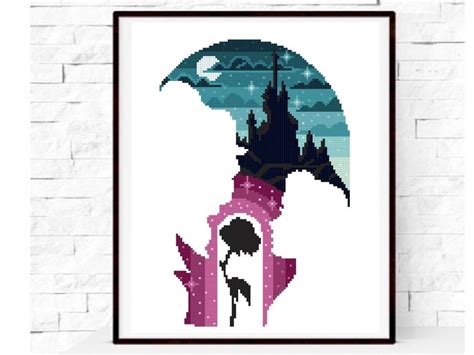 I spend most of my free time in the garden. Disney Beauty and the Beast modern cross stitch pattern ...