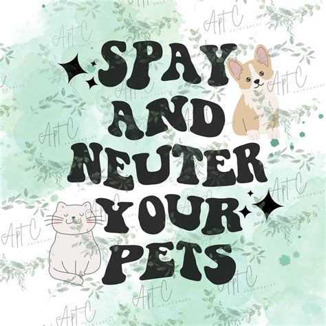 Spay and Neuter Your Pets PNG Pet Lover Png Pet Parent Png - Etsy