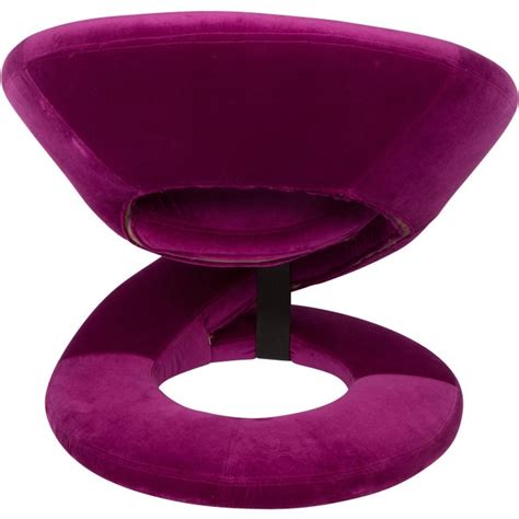 • crafted in luxury french velvet style durable polyester fabric to create a wing back chair of exceptional beauty. Fuschia Velvet Spiral Lounge Chairs After Louis Durot - a ...