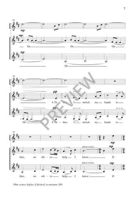 Father I Stretch My Hands To Thee By Hugh Wilson Octavo Sheet Music For Sa Choir Voice Solo